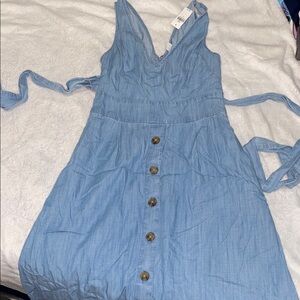 Gap Light Blue Button-Down Dress